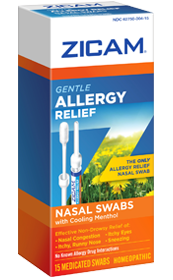 Homeopathic Zicam® Allergy Relief Nasal Swabs packaging