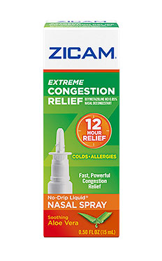Package of Zicam® No-Drop Liquid Nasal Spray for Extreme Congestion Relief.