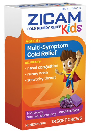 Homeopathic Zicam® Kids Multi-Symptom Cold Relief packaging